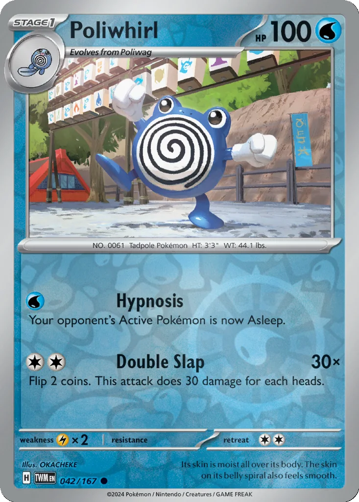 Poliwhirl 042/167 Twilight Masquerade (Reverse holo)