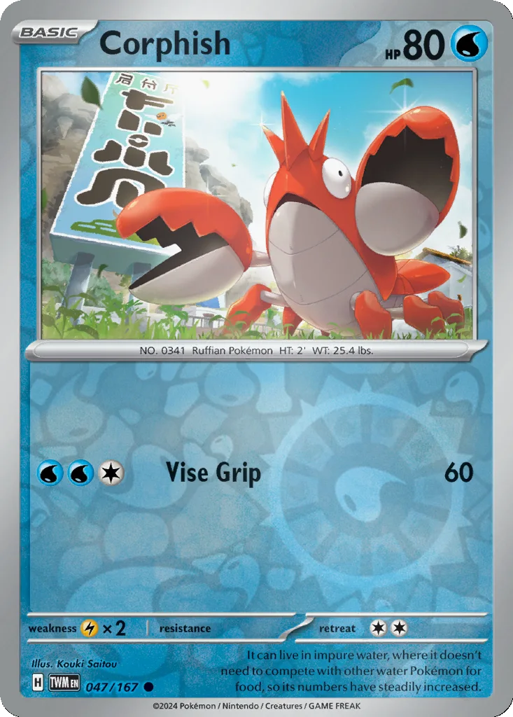 Corphish 047/167 Twilight Masquerade (Reverse holo)