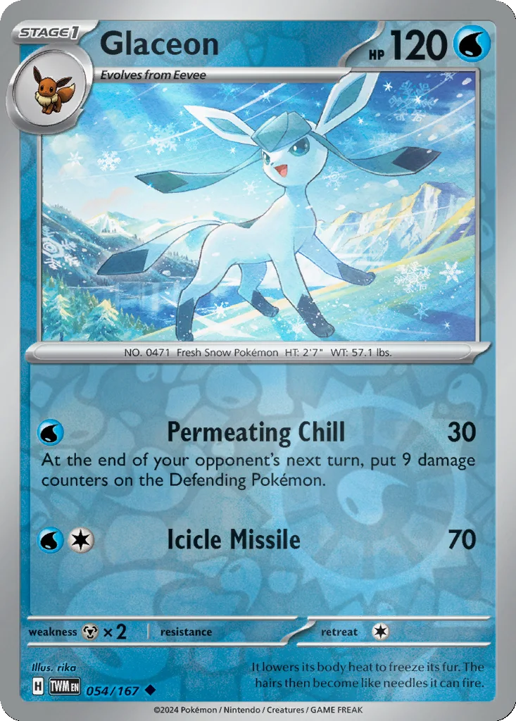 Glaceon 054/167 Twilight Masquerade (Reverse holo)