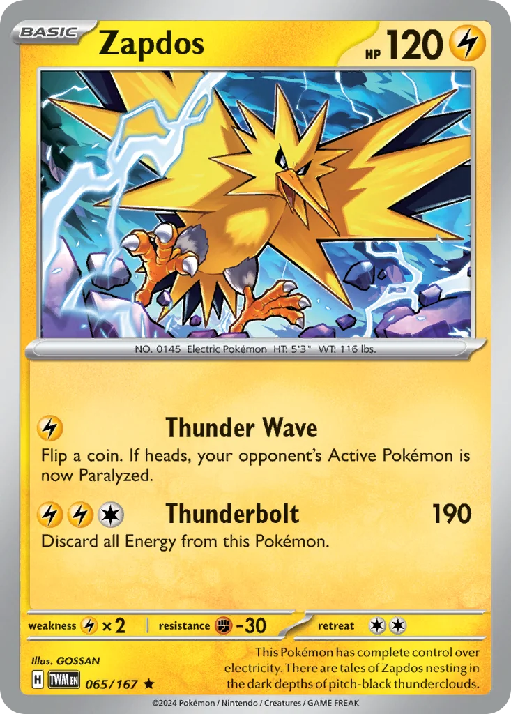 Zapdos 065/167 Twilight Masquerade (Holo)