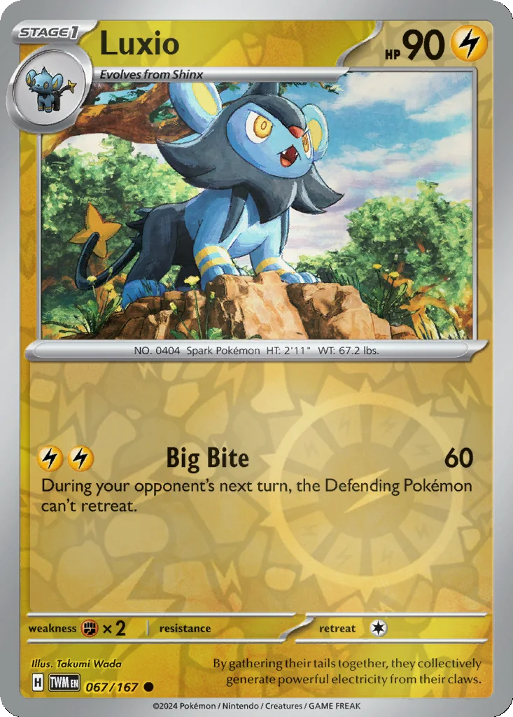 Luxio 067/167 Twilight Masquerade (Reverse holo)