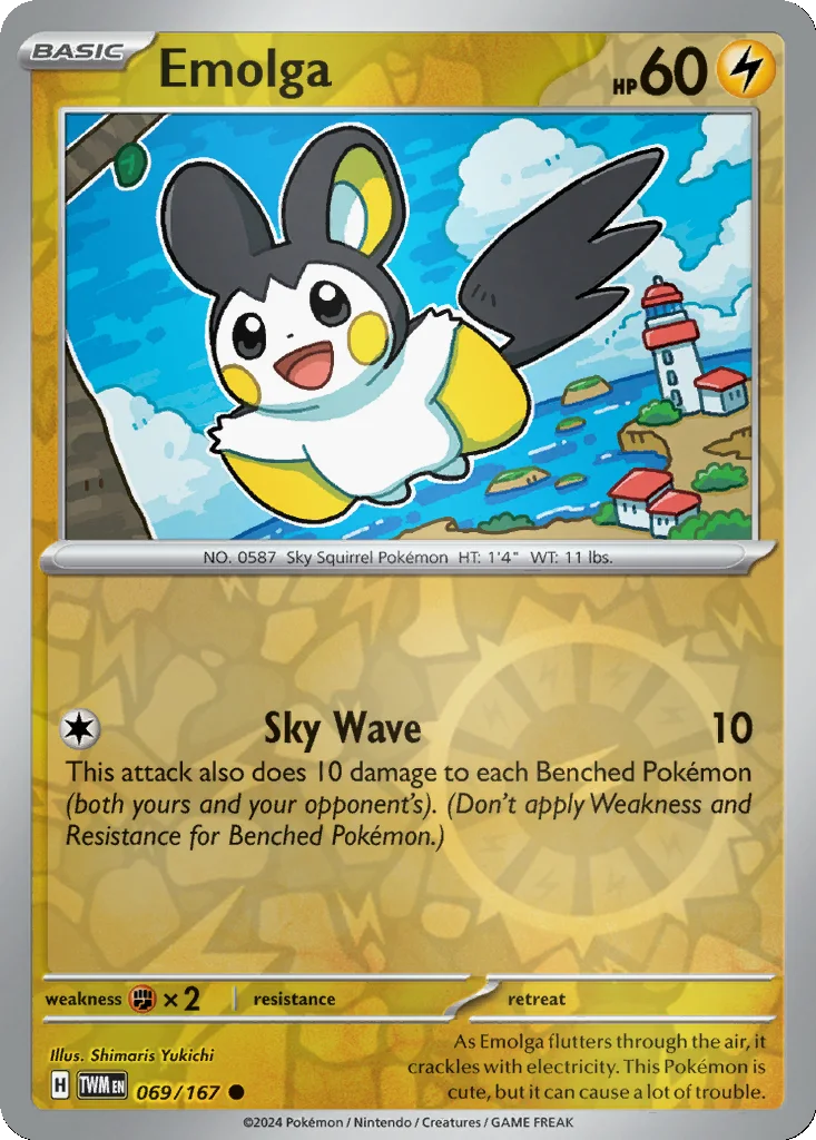 Emolga 069/167 Twilight Masquerade (Reverse holo)