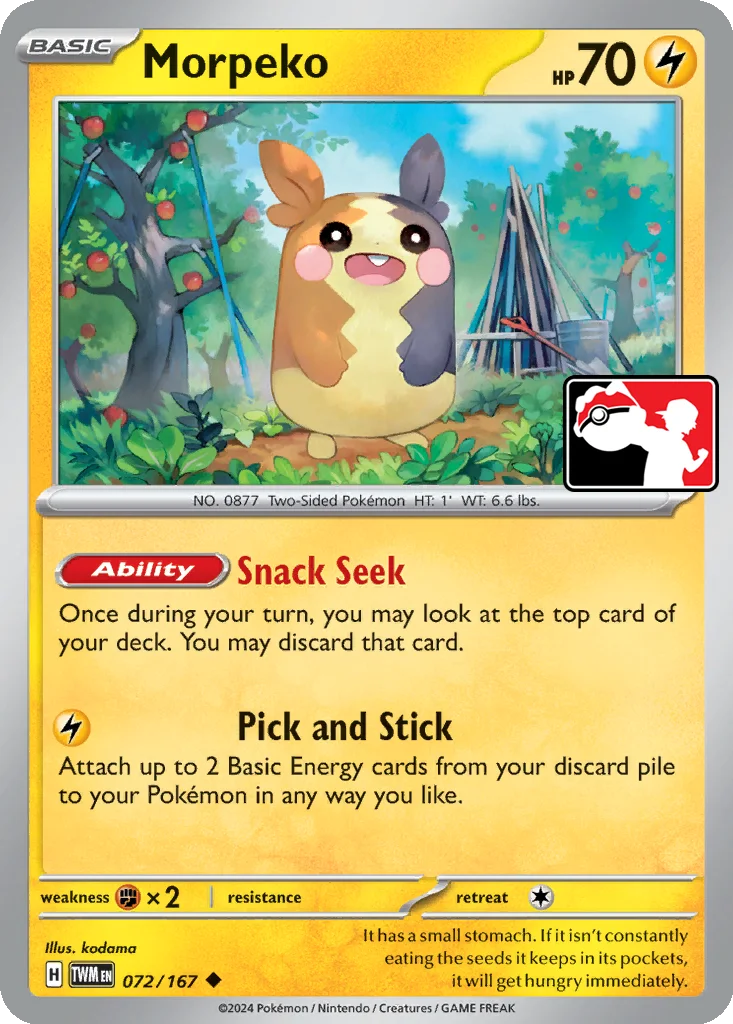 Morpeko 072/167 Twilight Masquerade (Play! Pokémon)