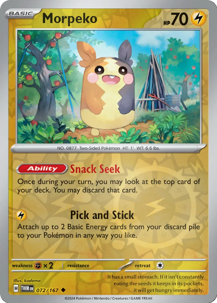 Morpeko 072/167 Twilight Masquerade (Reverse holo)