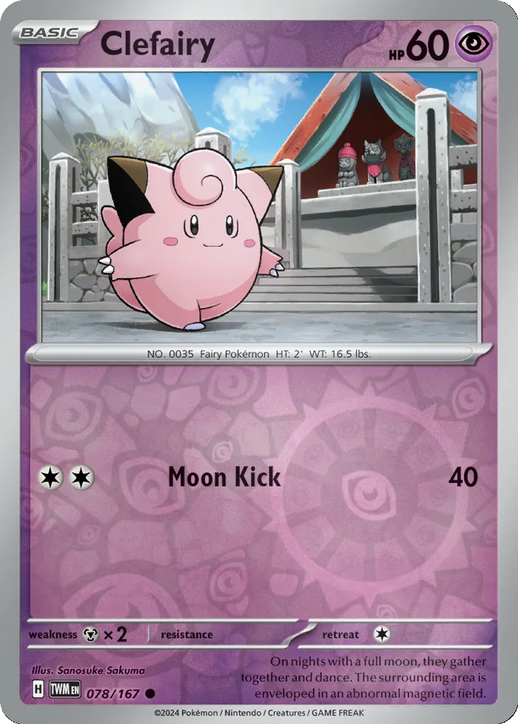 Clefairy 078/167 Twilight Masquerade (Reverse holo)