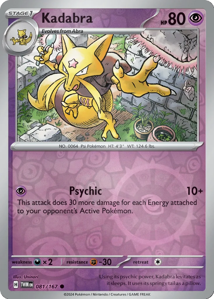 Kadabra 081/167 Twilight Masquerade (Reverse holo)