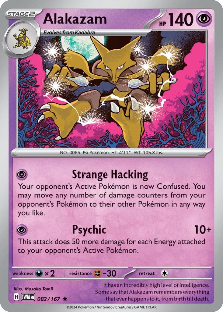 Alakazam 082/167 Twilight Masquerade (Cosmos Holo)