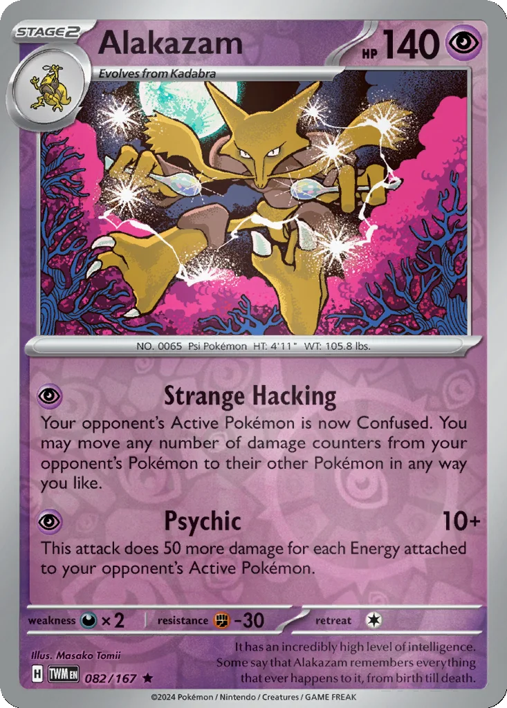 Alakazam 082/167 Twilight Masquerade (Reverse holo)