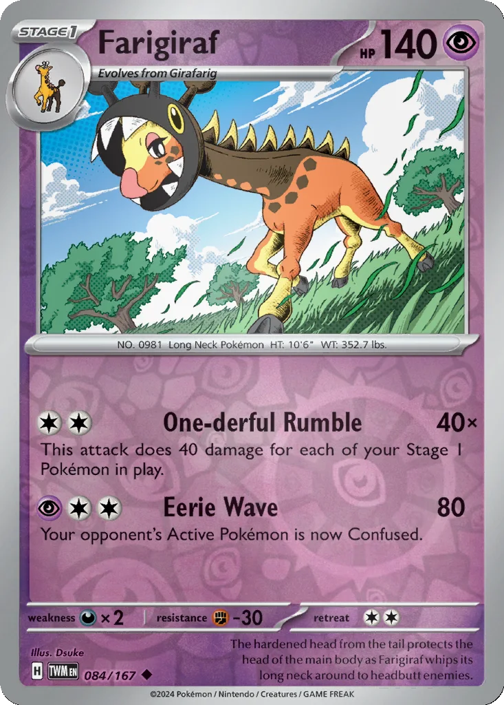 Farigiraf 084/167 Twilight Masquerade (Reverse holo)