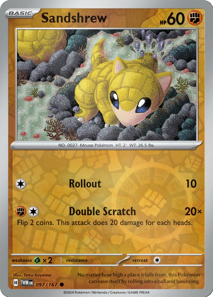 Sandshrew 097/167 Twilight Masquerade (Reverse holo)