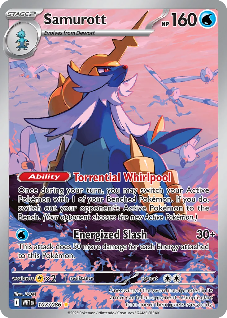 Samurott 107/086 White Flare (Holo)