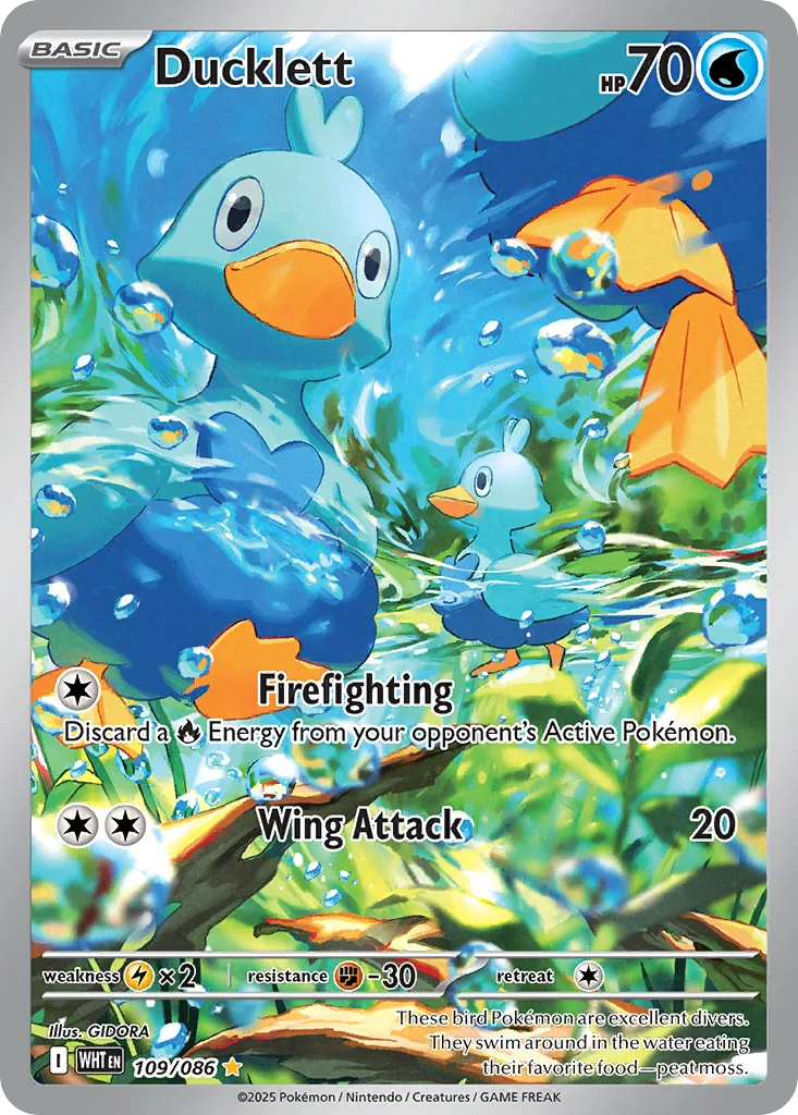 Ducklett 109/086 White Flare (Holo)