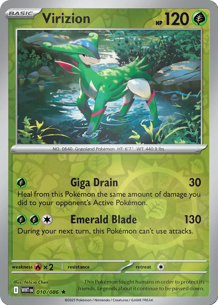 Virizion 010/086 White Flare (Reverse holo)