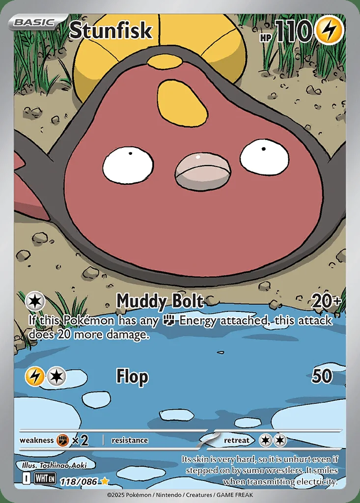Stunfisk 118/086 White Flare (Holo)