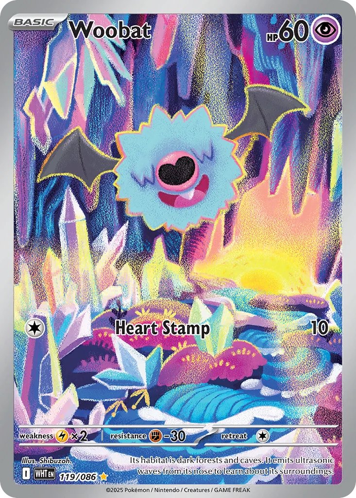 Woobat 119/086 White Flare (Holo)