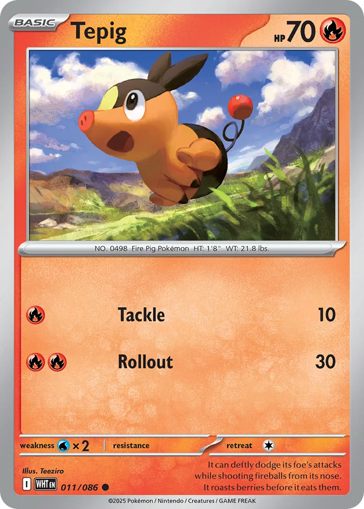 Tepig 011/086 SV: White Flare (Normal)
