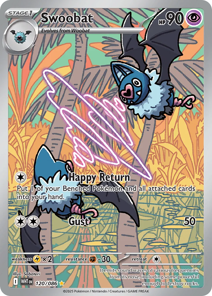 Swoobat 120/086 White Flare (Holo)