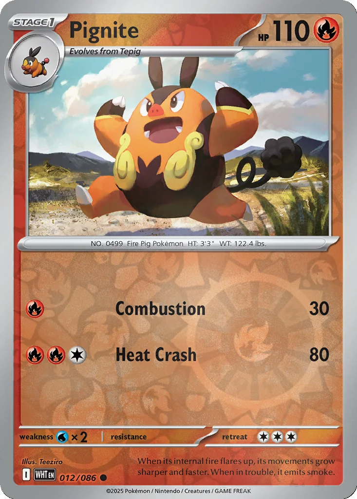 Pignite 012/086 SV: White Flare (Reverse holo)