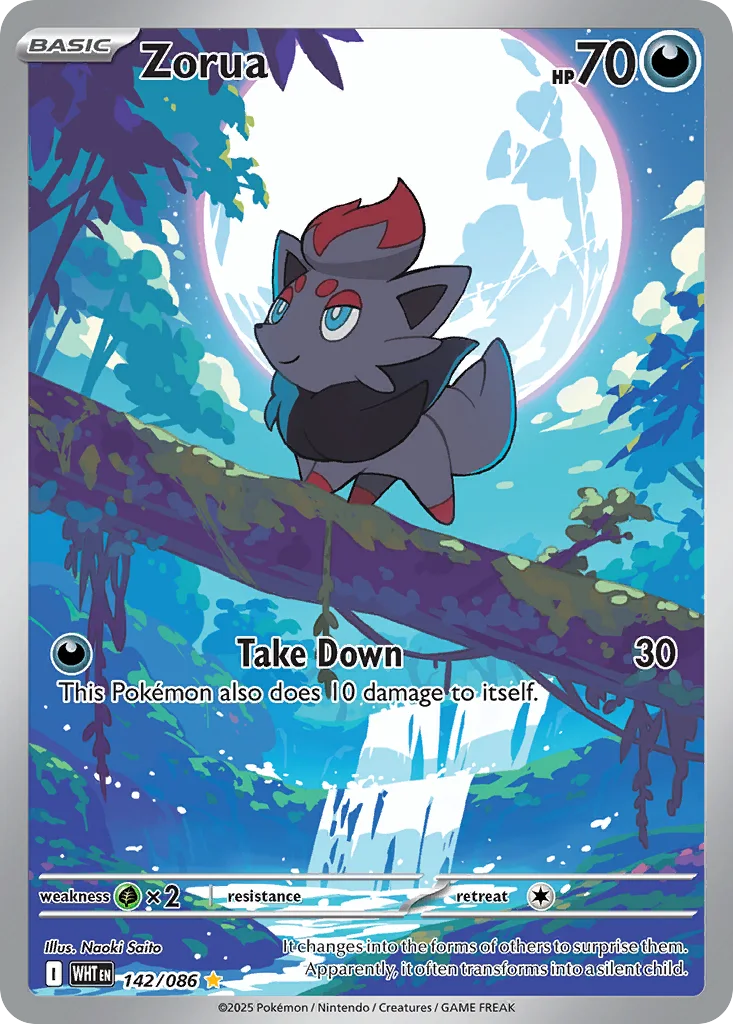 Zorua 142/086 White Flare (Holo)