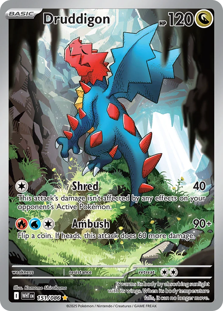 Druddigon 151/086 White Flare (Holo)