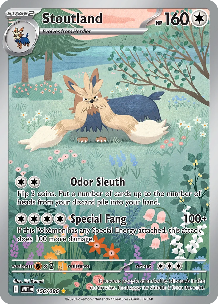 Stoutland 156/086 White Flare (Holo)