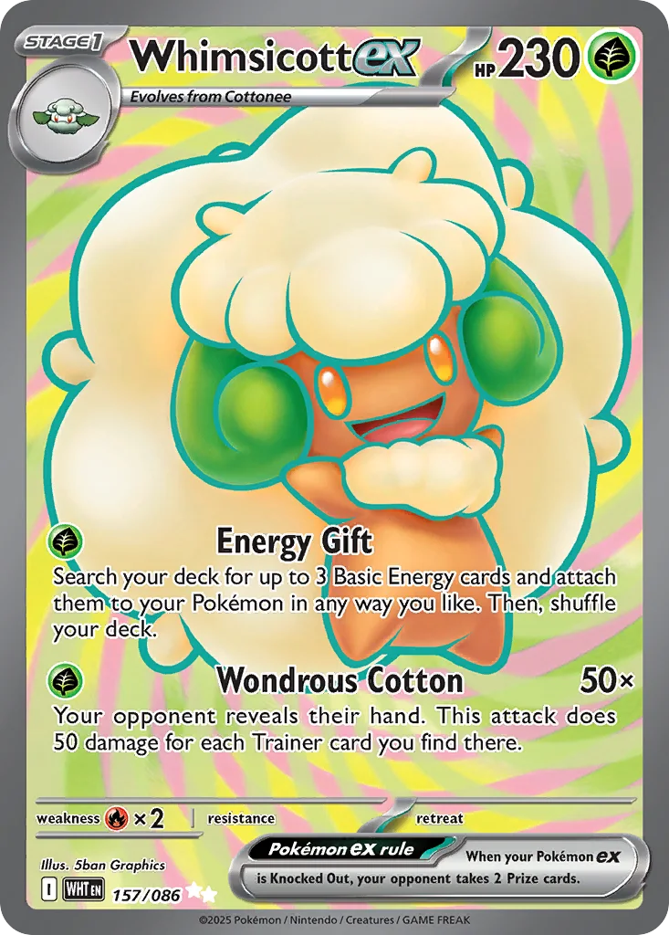 Whimsicott ex 157/086 White Flare (Holo)