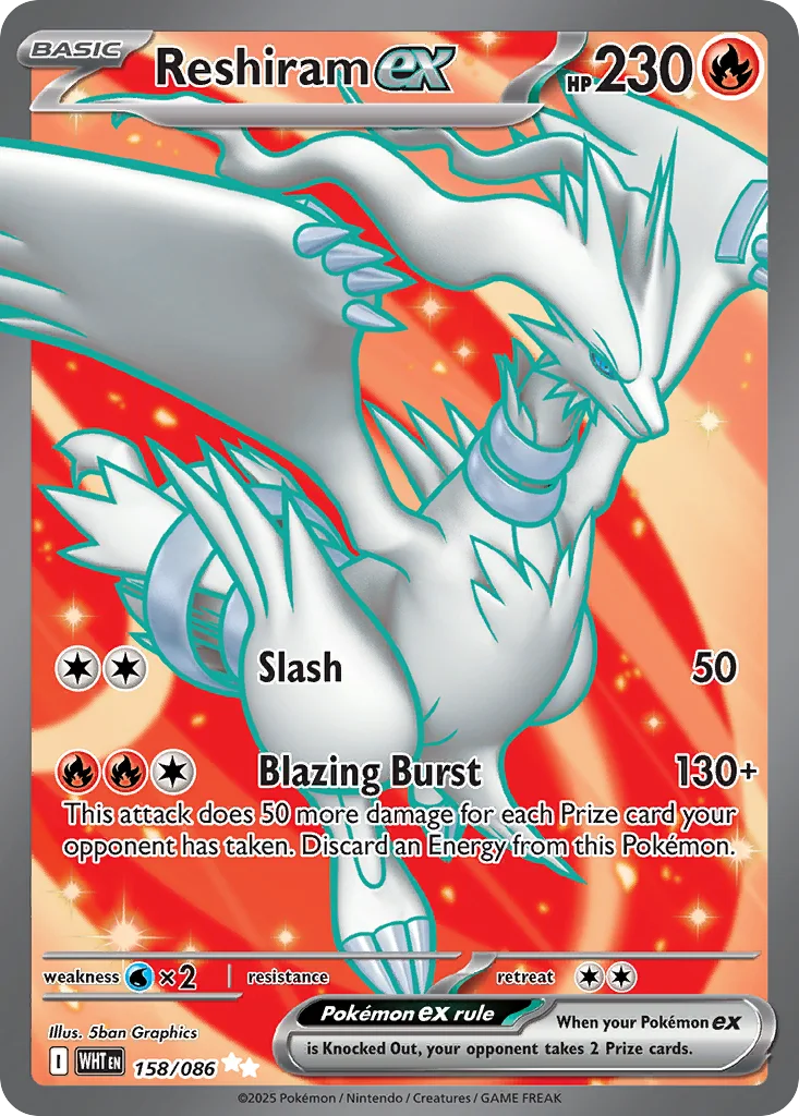 Reshiram ex 158/086 SV: White Flare (Holo)