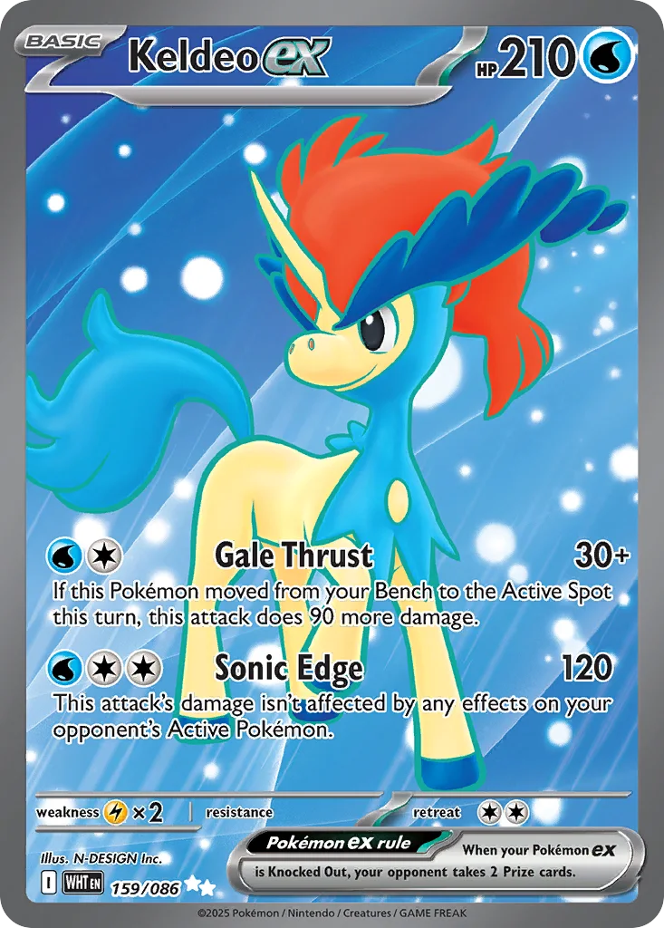 Keldeo ex 159/086 White Flare (Holo)
