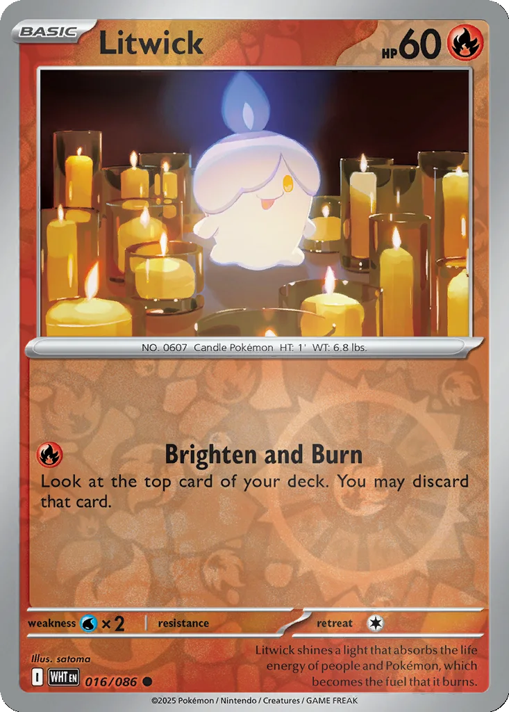 Litwick 016/086 White Flare (Reverse holo)