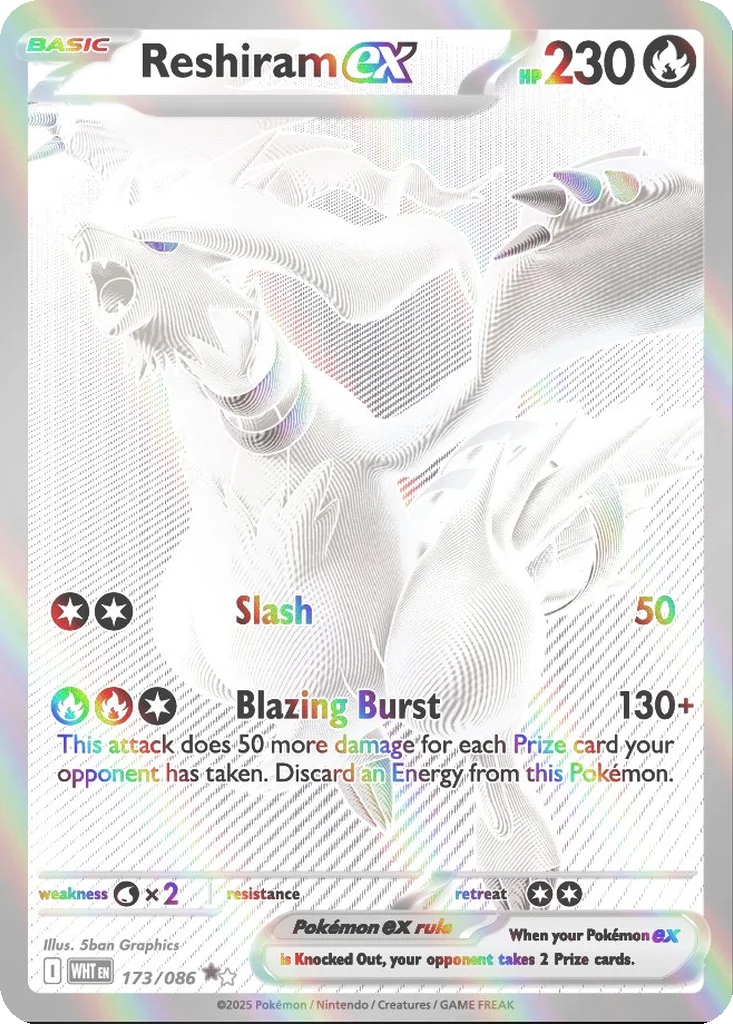 Reshiram ex 173/086 White Flare (Holo)