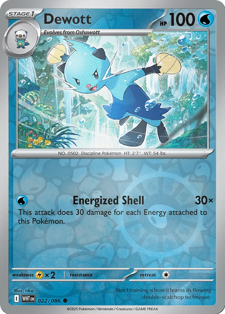 Dewott 022/086 White Flare (Reverse holo)