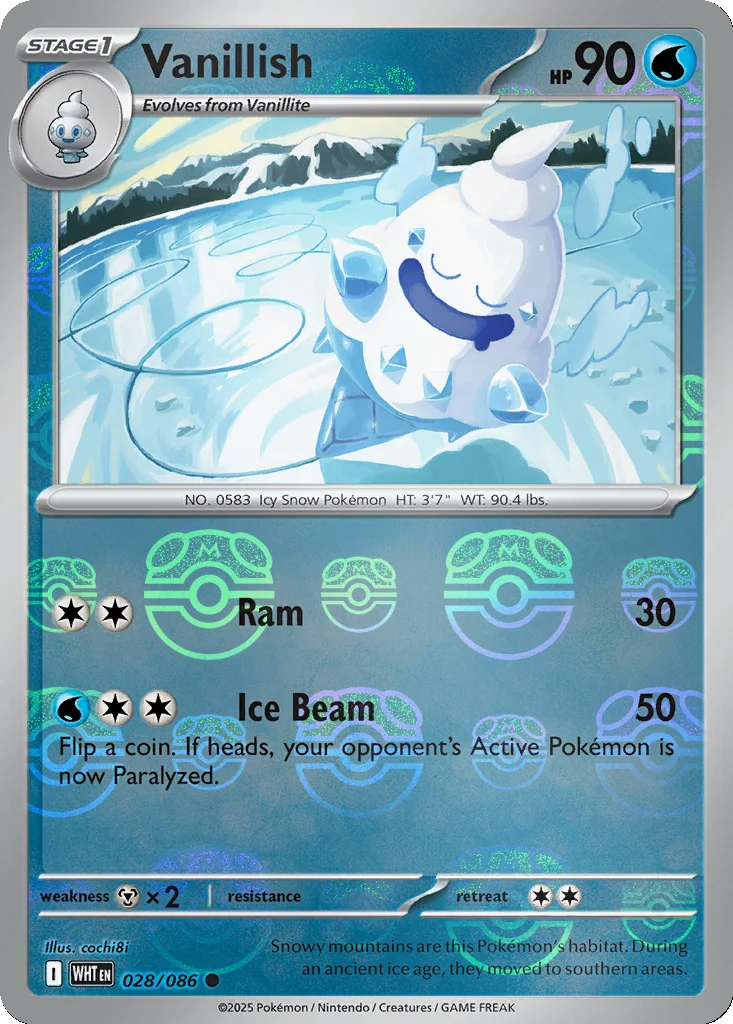 Vanillish 028/086 White Flare (Master Ball holo)