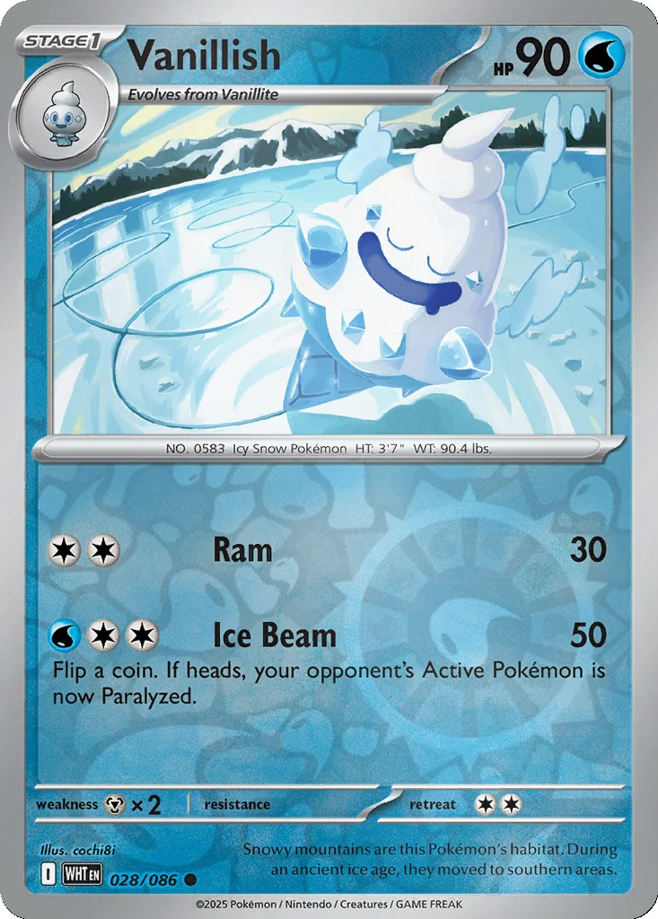 Vanillish 028/086 White Flare (Reverse holo)