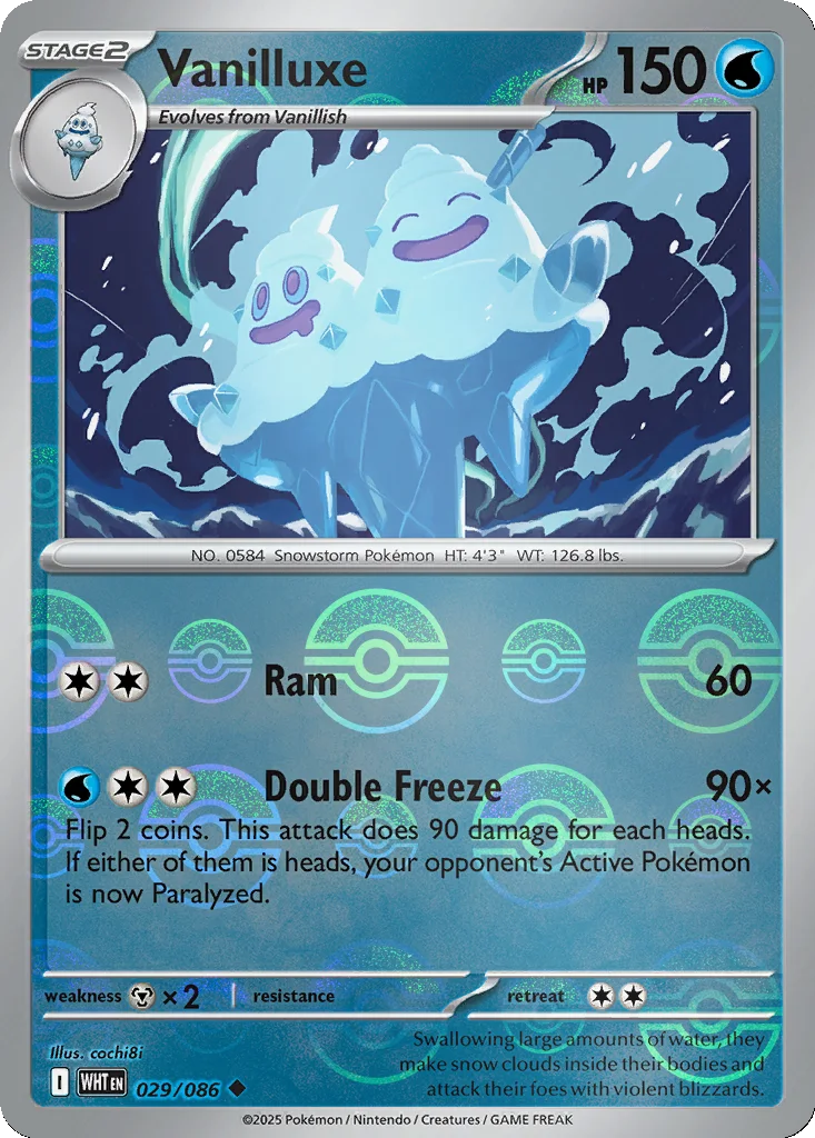 Vanilluxe 029/086 White Flare (Poké Ball holo)
