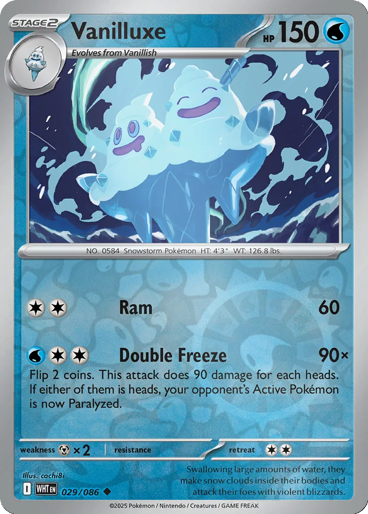 Vanilluxe 029/086 White Flare (Reverse holo)