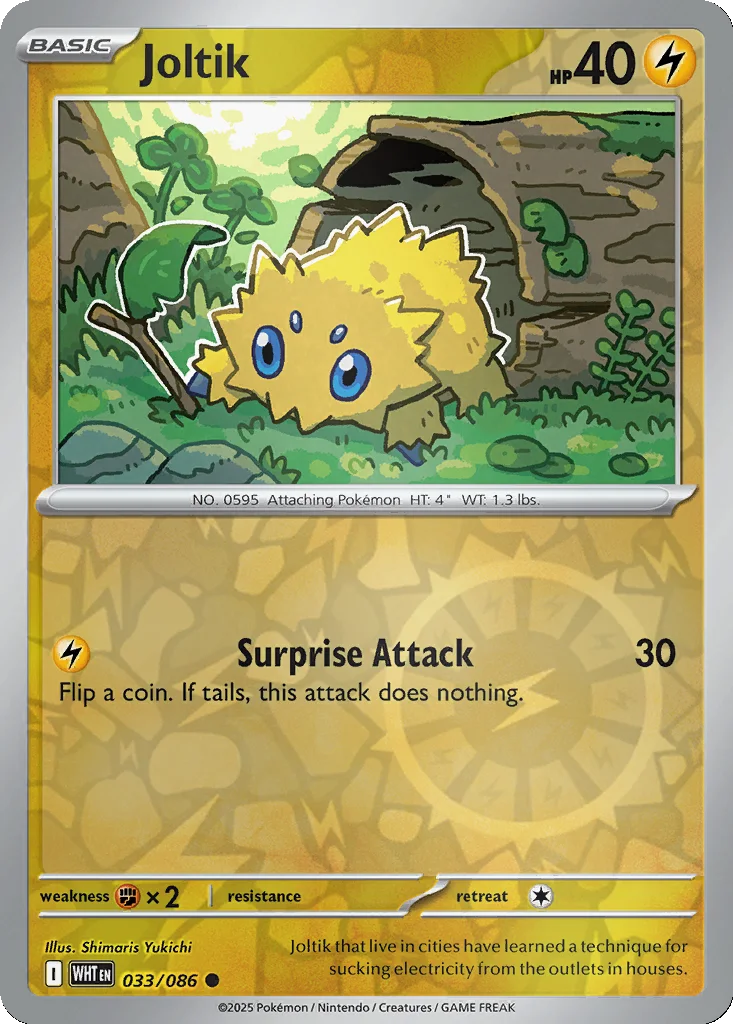 Joltik 033/086 White Flare (Reverse holo)