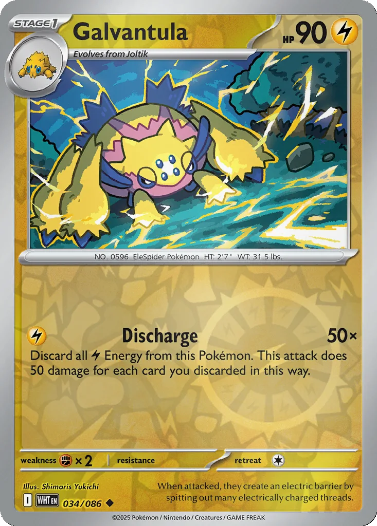 Galvantula 034/086 White Flare (Reverse holo)