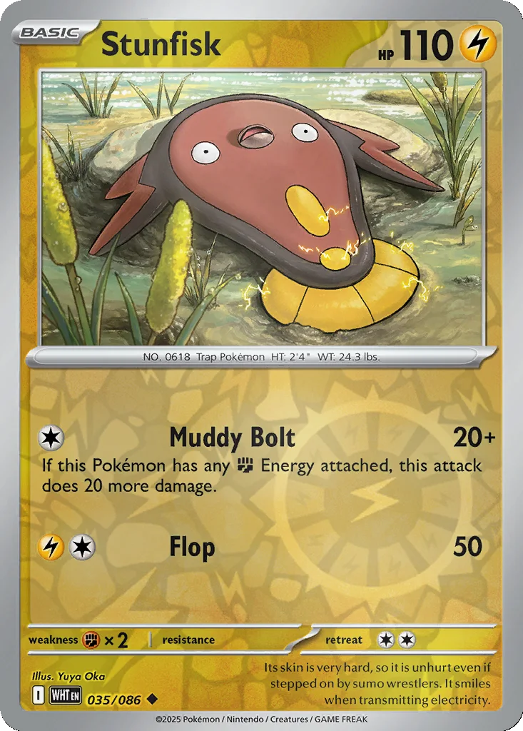 Stunfisk 035/086 White Flare (Reverse holo)