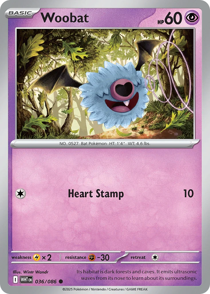 Woobat 036/086 SV: White Flare (Normal)