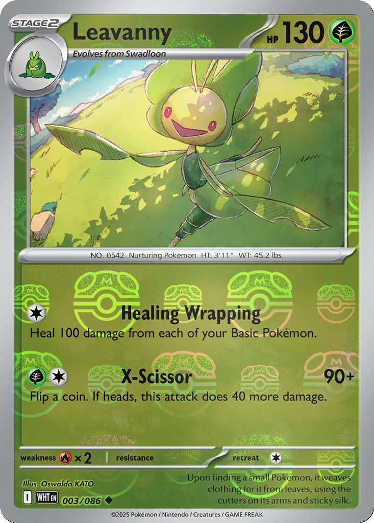 Leavanny 003/086 White Flare (Master Ball holo)