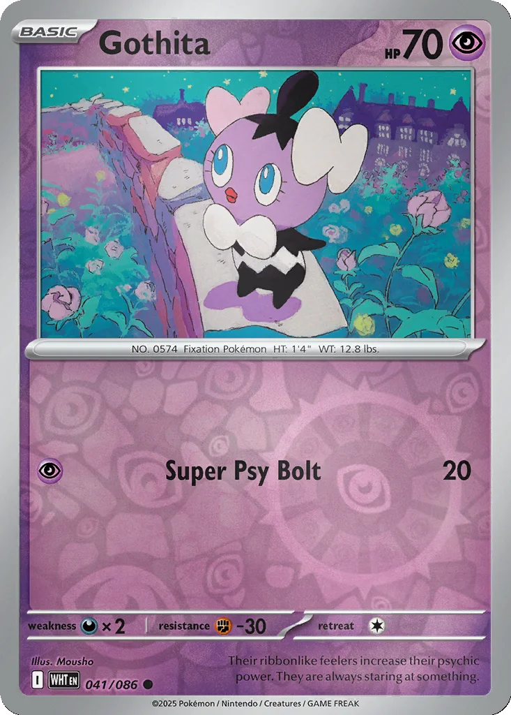Gothita 041/086 White Flare (Reverse holo)