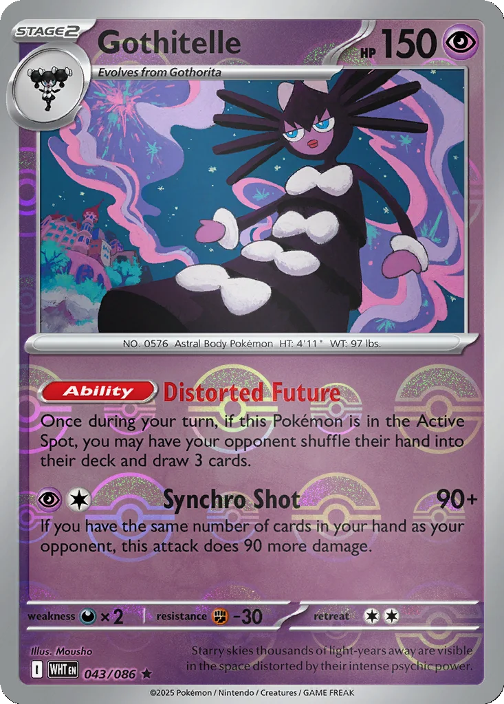 Gothitelle 043/086 White Flare (Poké Ball holo)