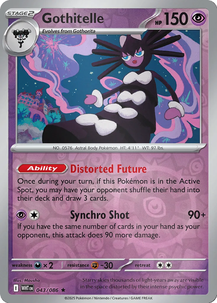 Gothitelle 043/086 White Flare (Reverse holo)
