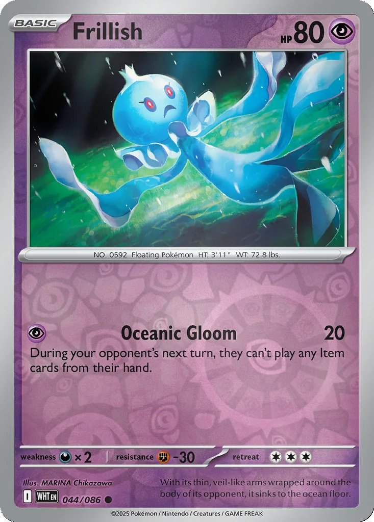 Frillish 044/086 SV: White Flare (Reverse holo)