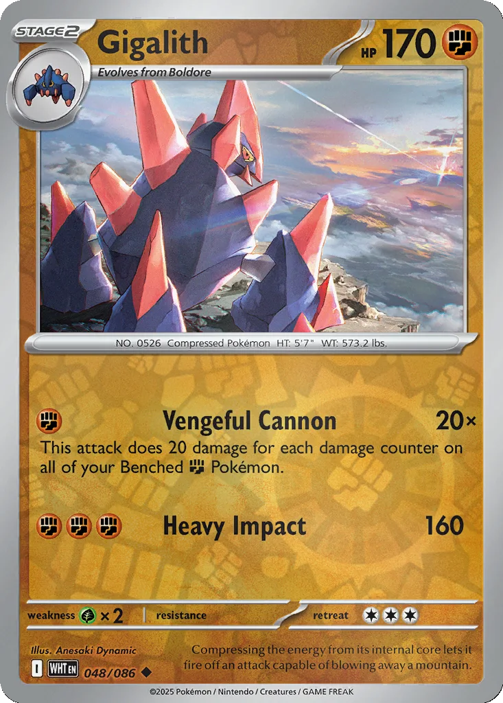 Gigalith 048/086 White Flare (Reverse holo)