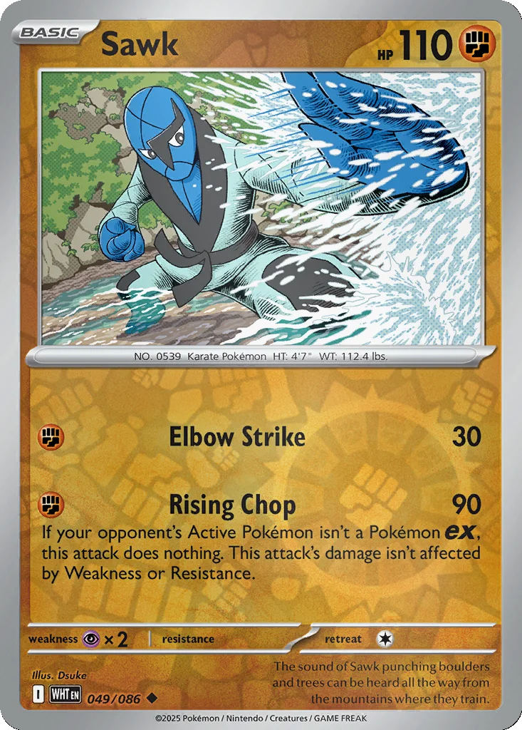 Sawk 049/086 White Flare (Reverse holo)