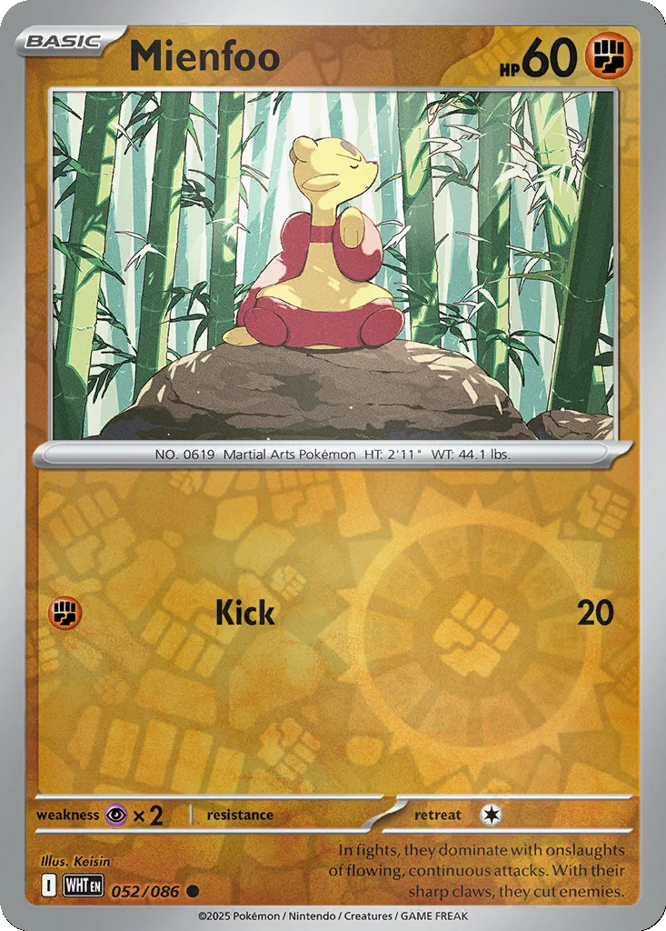 Mienfoo 052/086 White Flare (Reverse holo)