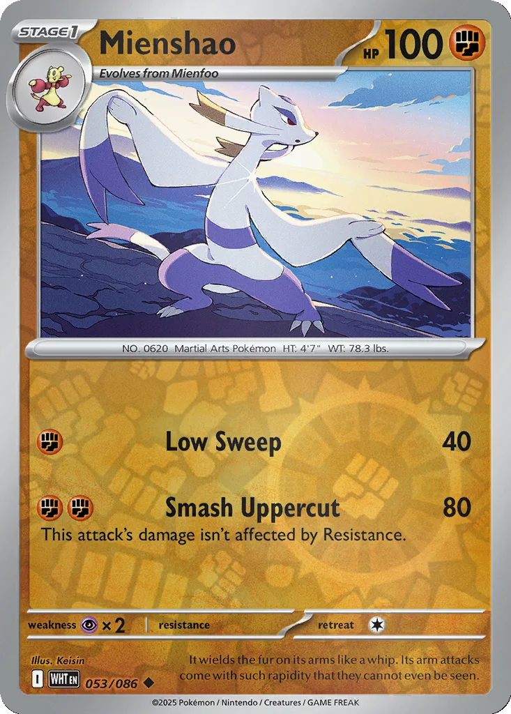 Mienshao 053/086 SV: White Flare (Reverse holo)