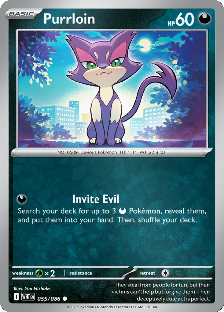 Purrloin 055/086 White Flare (Reverse holo)