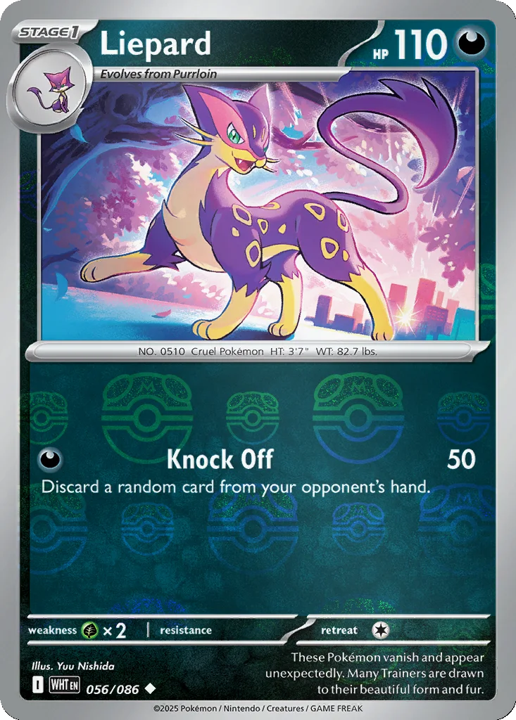 Liepard 056/086 White Flare (Master Ball holo)